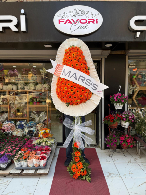 Turuncu Gerbera Açılış Çelengi