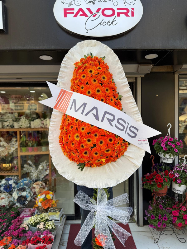 Turuncu Gerbera Açılış Çelengi